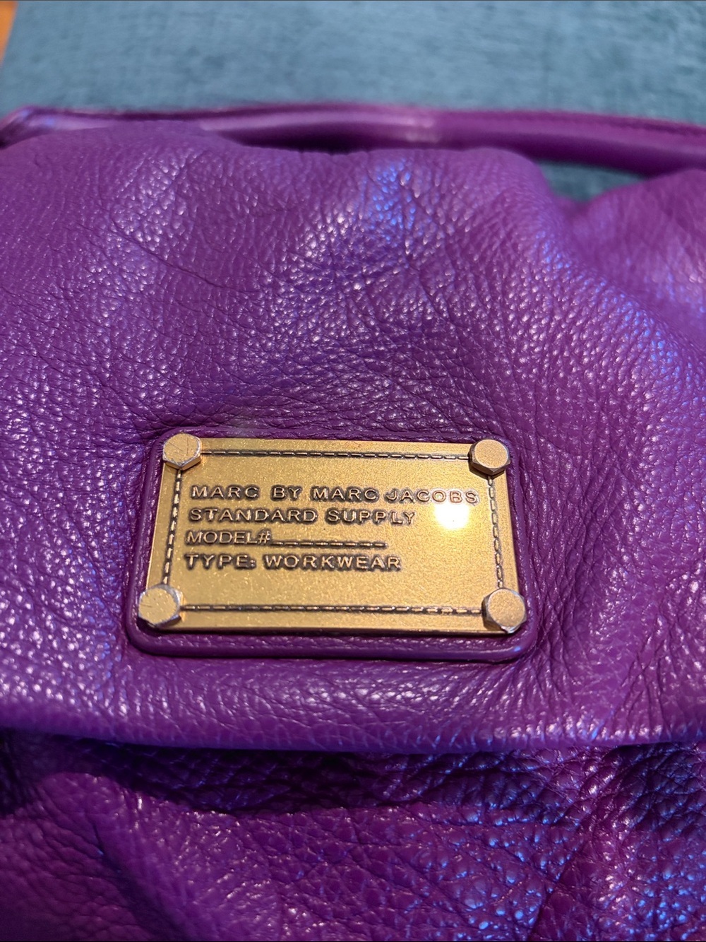 Marc Jacob’s Purple Leather Shoulder Bag - Picture 6 of 6